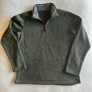 NWOT Victory Sportswear Olive Zip-Up Pull Over Sweater